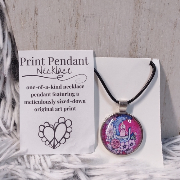 Handmade Resin Pendant Necklace - Picture 6 of 8